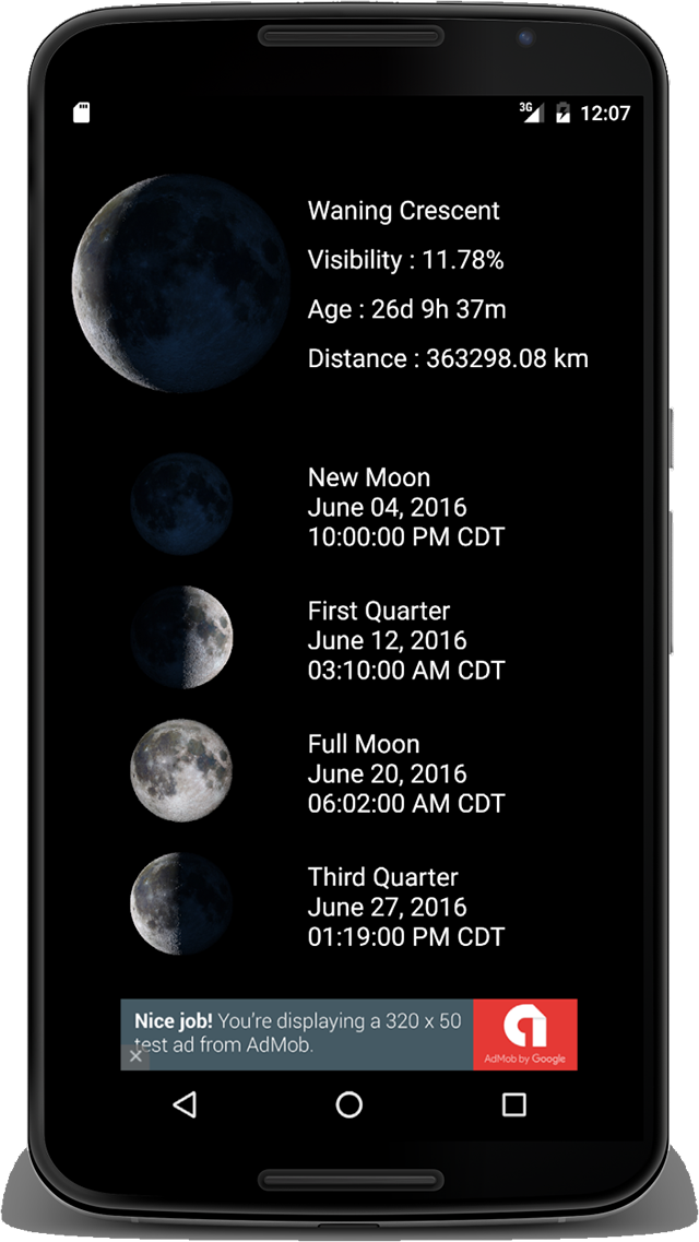 Lunar Phase Moon Phases for Android Rare Works, LLC
