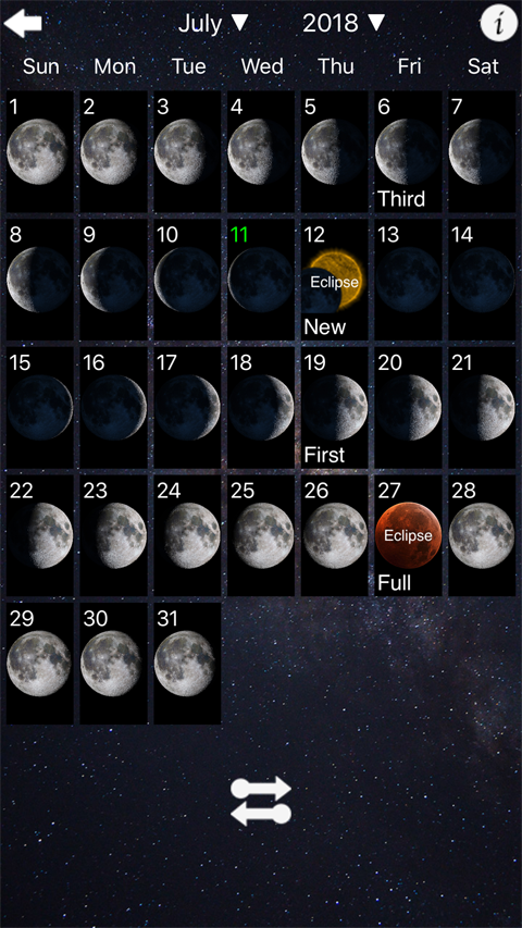 Moon Phases Dashboard Widget for macOS, and Website Widget.